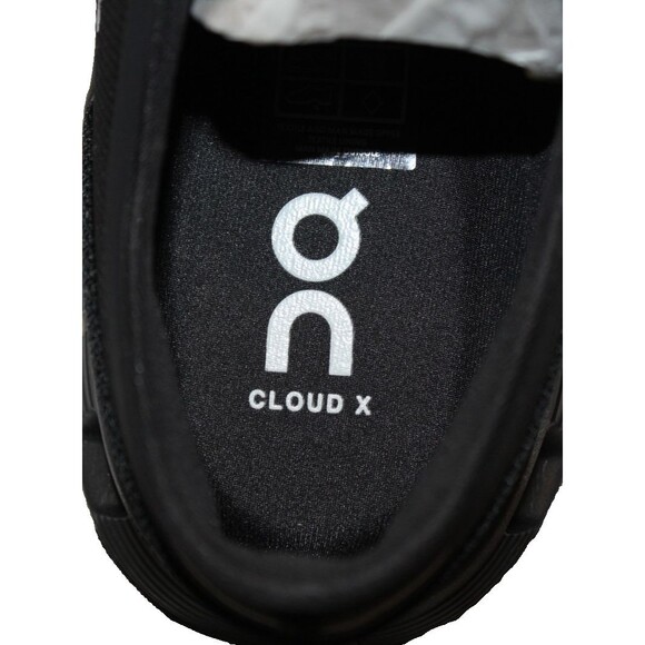 ON CLOUD WOMEN'S CLOUD X 3 RUNNING ATHLETIC SNEAKERS BLACK NIB - Picture 7 of 7